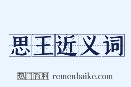 思王近义词是什么意思的图片